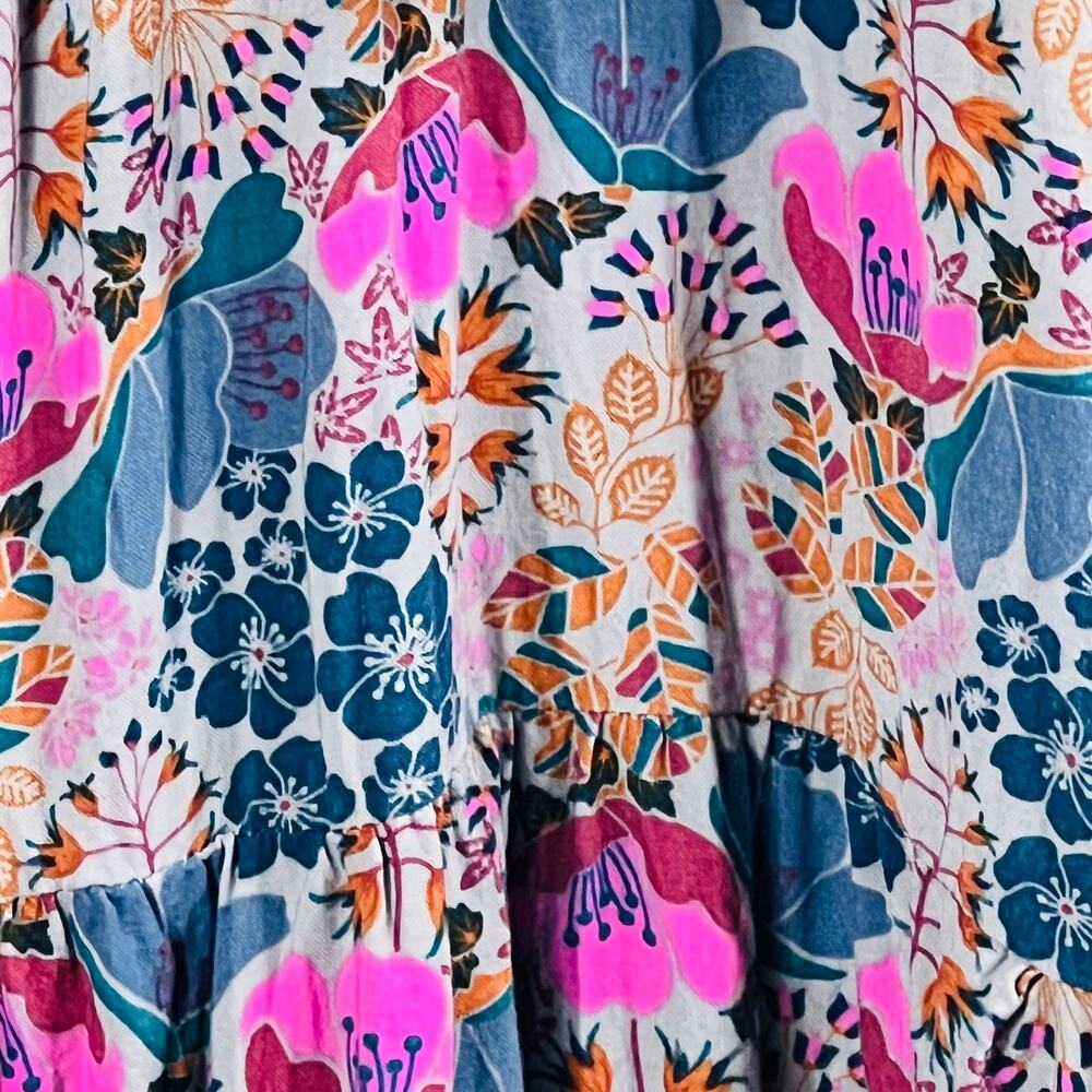 Matilda Jane Floral Peasant Tunic Lace Tassel Boho Prairie Blouse - Picture 6 of 10